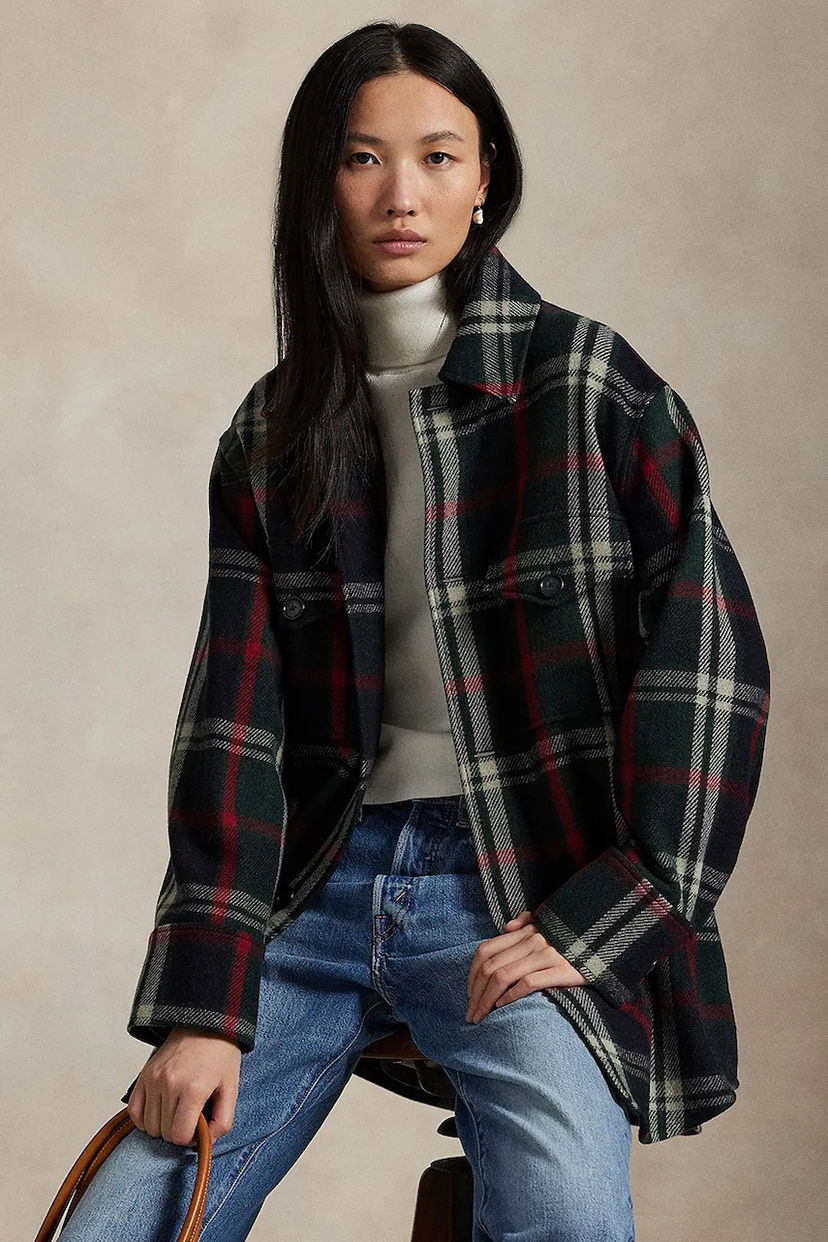 Риза Polo by Ralph Lauren Polo Ralph Lauren Relaxed Fit Wool Blend Plaid Overshirt Многоцветен | 211971524