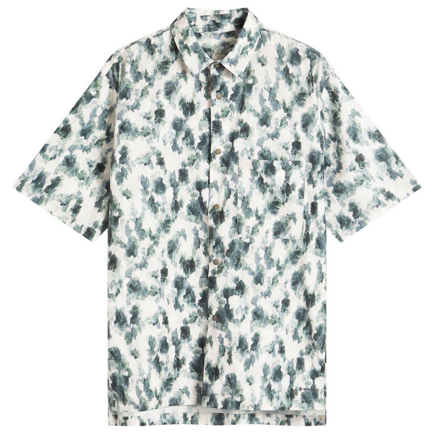 Риза Snow Peak Printed Breathable Quick Dry Shirt, Size Large Бяло | SH-25SU003-GY, 0