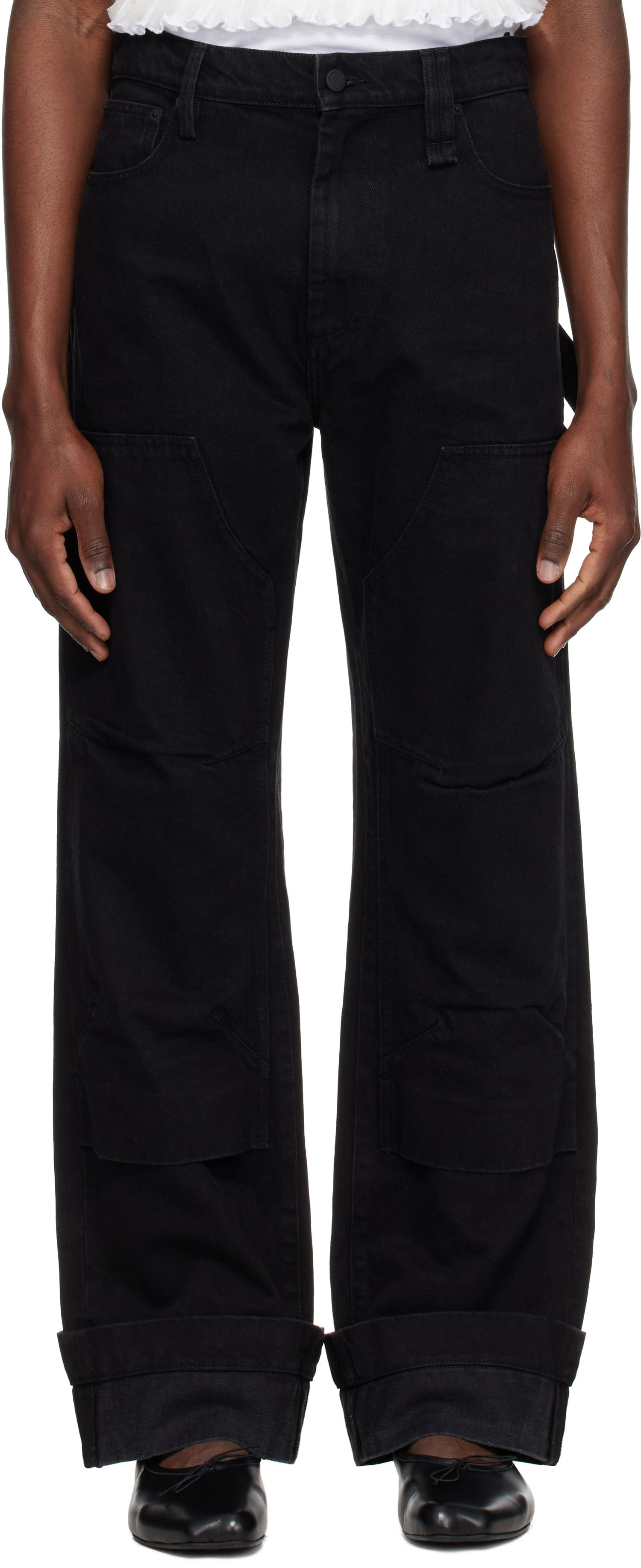 Карго панталони Simone Rocha Simone Rocha Workwear Jeans Черно | 4136B 1239, 0
