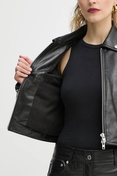 Яке STAND STUDIO Stand Studio Brooke Cropped Leather Jacket Черно | 66384.7750, 5