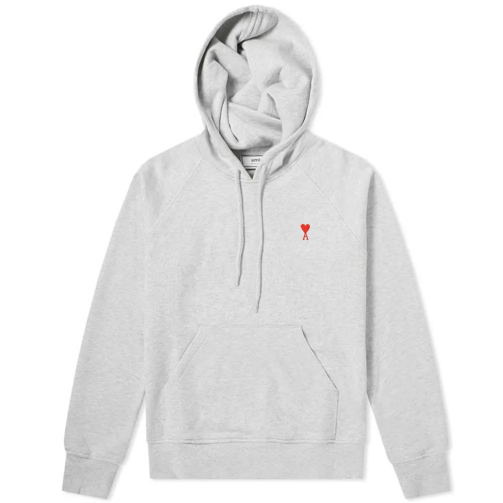 Суитчър AMI Small Heart Popover Hoody Сиво | BFUSW200-730-055, 0