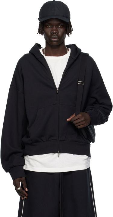 Суитчър Fear of God Fear of God ESSENTIALS Classic Fit Fleece Zip-Up Hoodie Черно | 192SP254780F, 0