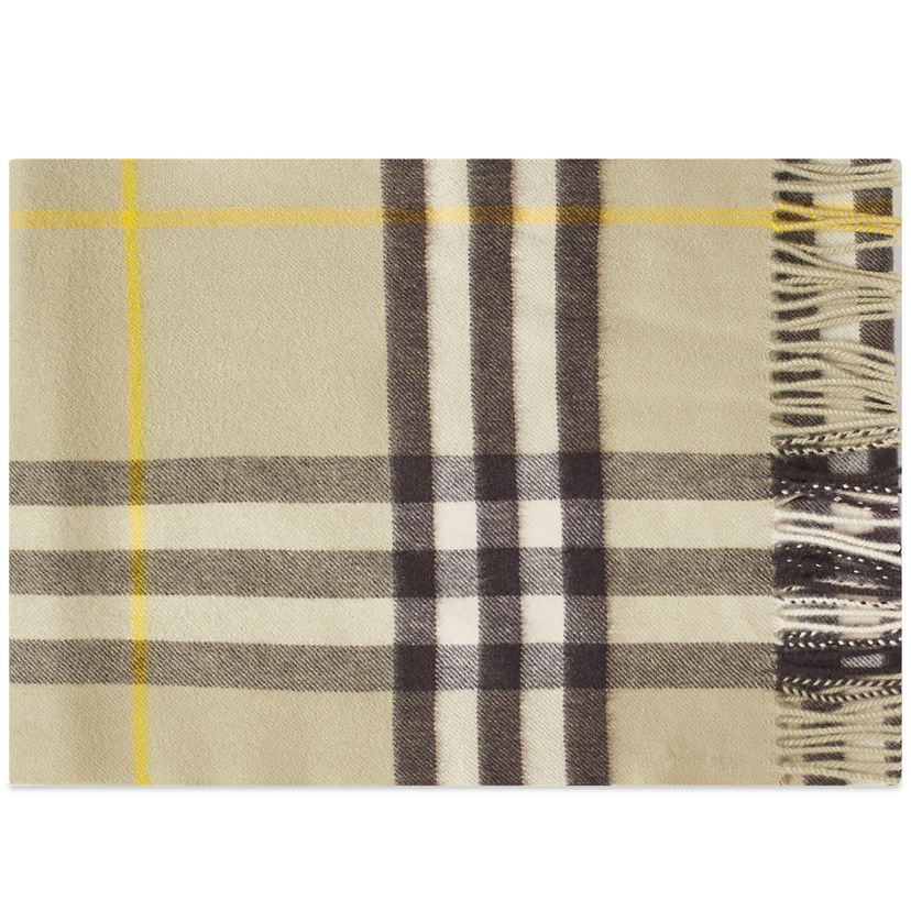 Шал Burberry Giant Check Cashmere Scarf Hunter Бежово | 8077886-B7311