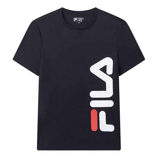 Тениска FILA Alphabet Knit Short Sleeve T-Shirt Тъмно синьо | F11M028163F-NV
