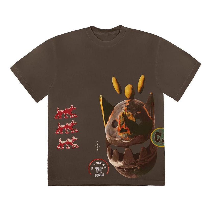 Тениска Cactus Jack by Travis Scott Travis Scott Never Backward T-Shirt Кафяво | CJFN-SS88