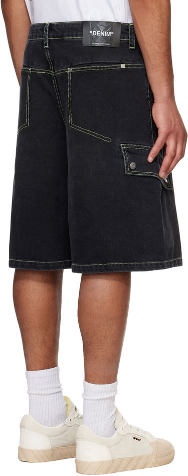 Къси панталони Off-White Off-White Safari Cargo Denim Shorts Черно | OMYC024S25DEN0021350, 2