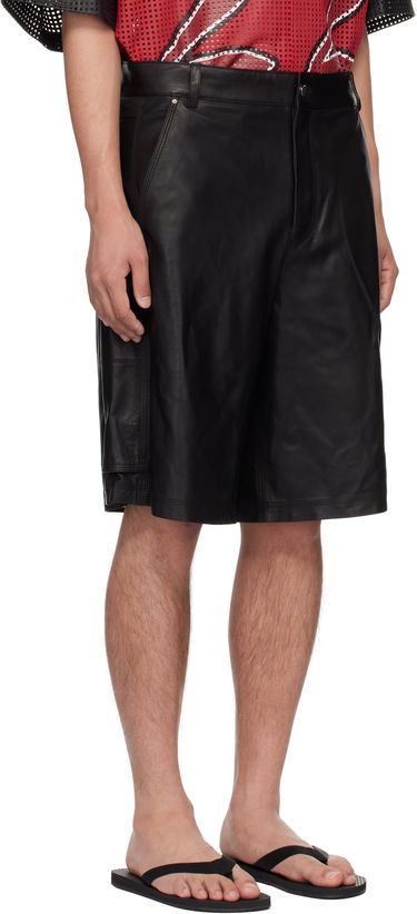 Къси панталони AMIRI AMIRI MA Leather Carpenter Shorts Черно | AMLTSH1014, 1