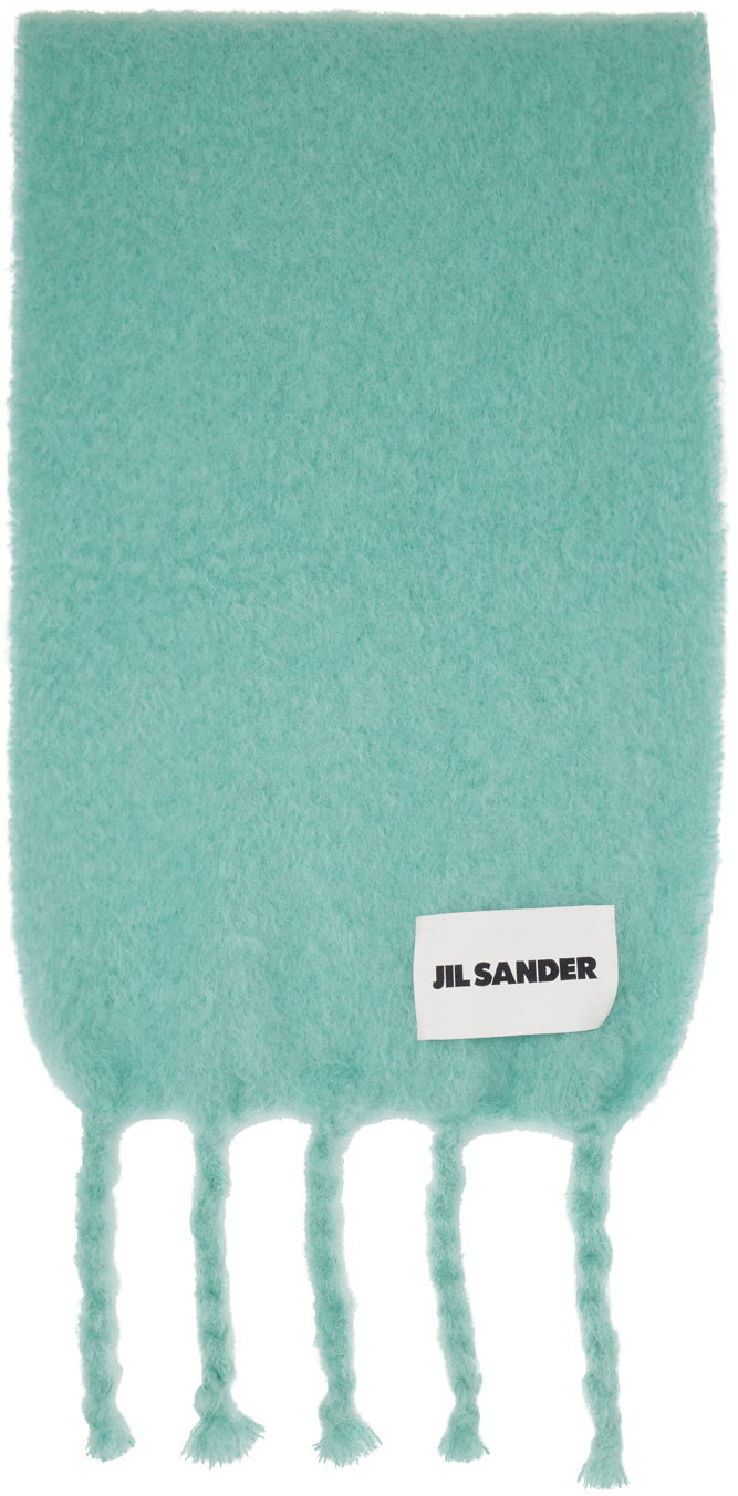 Шал Jil Sander Mohair Scarf Тюркоазено | J52TE0014_J40041