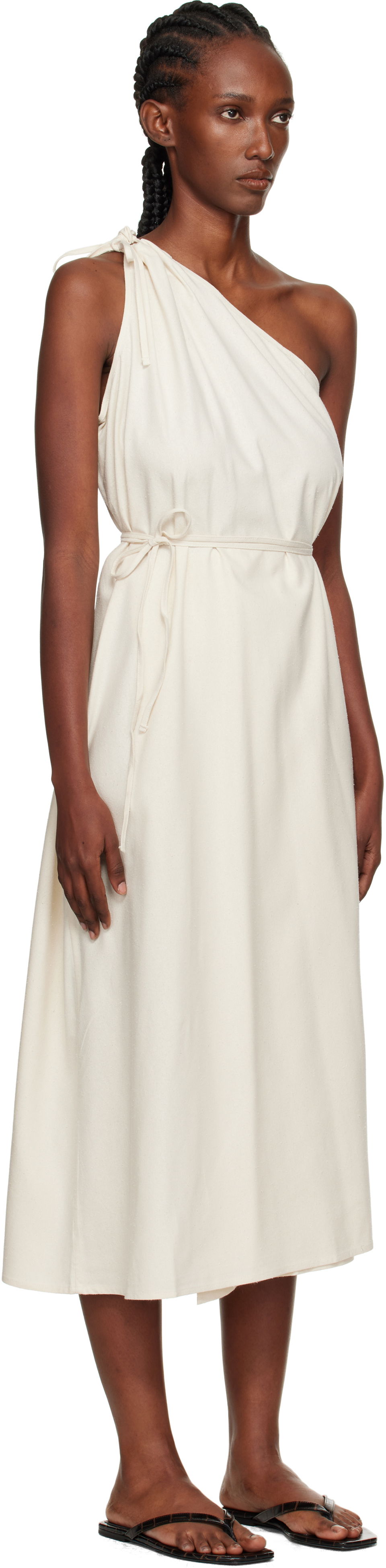 Pокля Baserange Baserange View One-Shoulder Midi Dress Бяло | DRVI-WS-AU25, 1