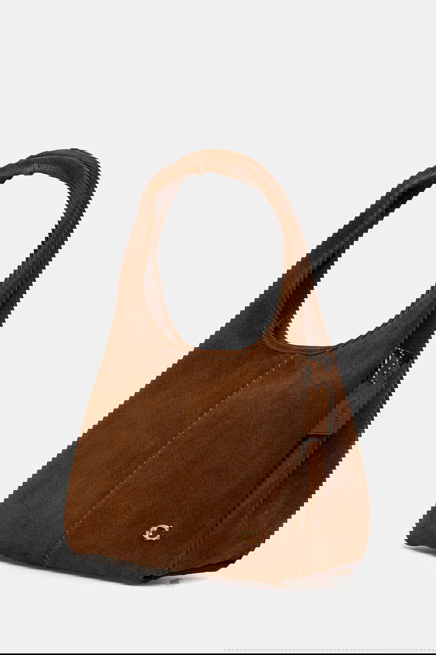 Чанта през рамо Coach Coach Lana Suede Shoulder Bag Кафяво | CBZ96, 1