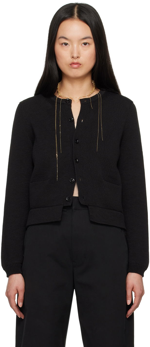 Пуловер LEMAIRE LEMAIRE Cropped Knit Cardigan Черно | TO1209 LK1022