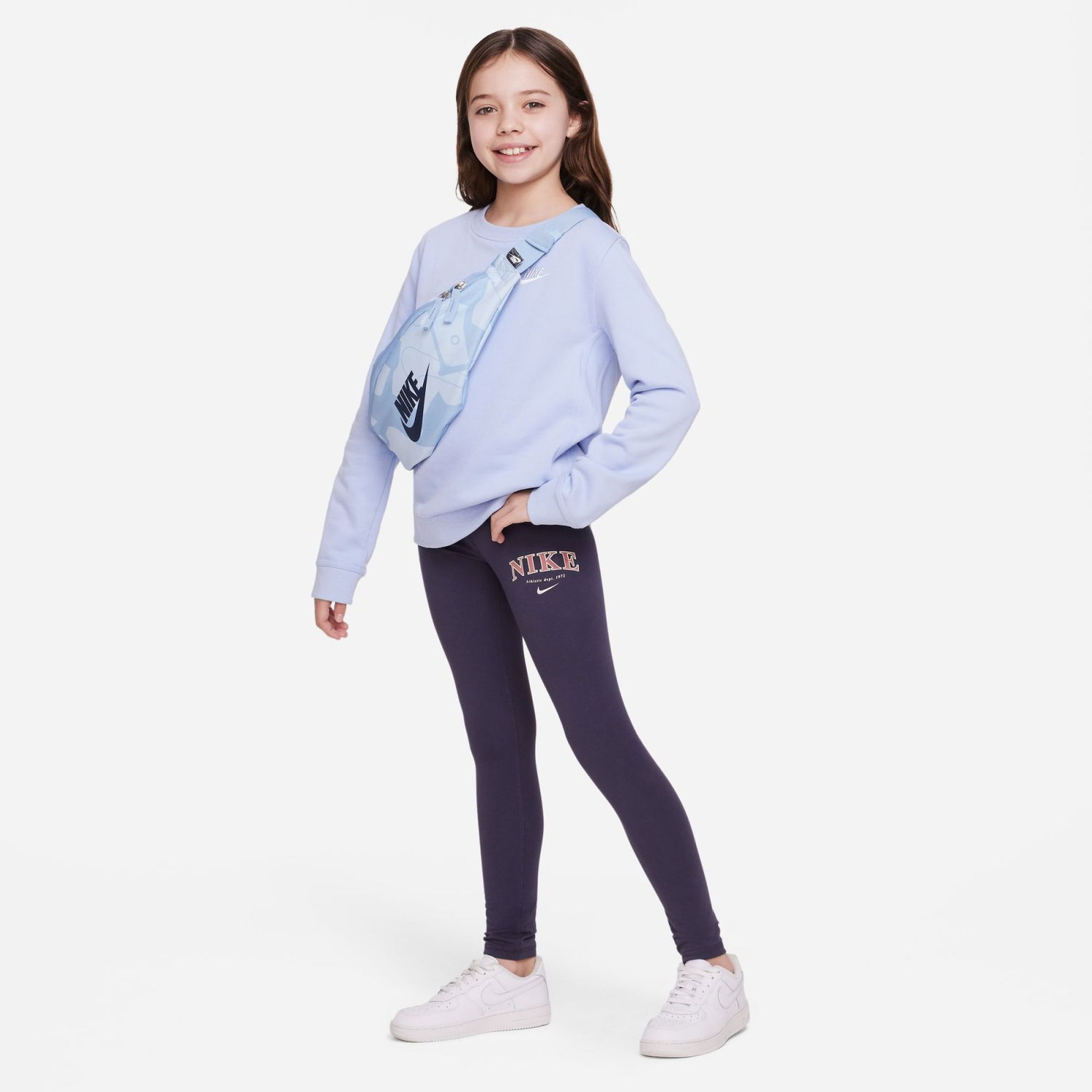 Клинове Nike Sportswear Favorites Girls' Leggings Лилаво | FD0889-015, 0