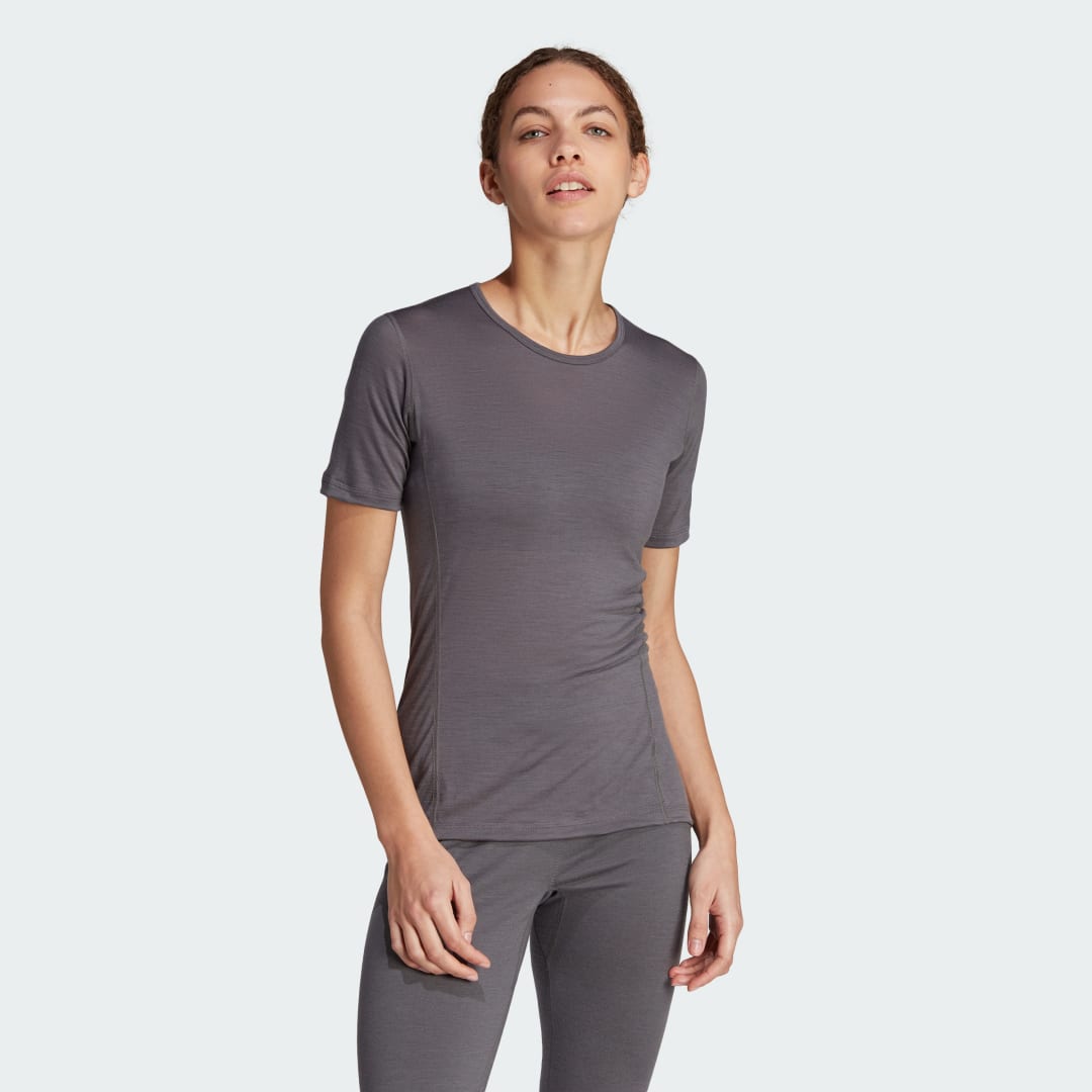 Тениска adidas Originals Xperior Merino 150 Baselayer Tee Сиво | HZ8550, 1