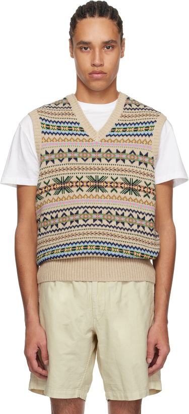 Пуловер Polo by Ralph Lauren Polo Ralph Lauren Fair Isle Cotton-Cashmere Vest Бежово | 710961781001, 0