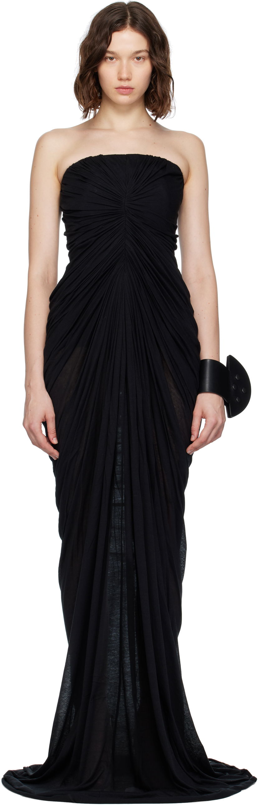 Pокля Rick Owens Rick Owens Concordians Bustier Unstable Maxi Dress Черно | RP02E4513 UC