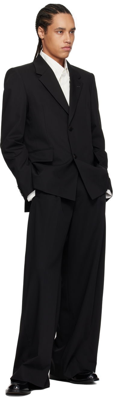 Панталони WOOYOUNGMI WOOYOUNGMI Wool Wide Leg Trousers Черно | W251PT03, 3