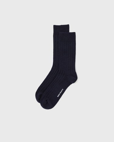 Чорапи NORSE PROJECTS Bjarki Cashmere Blend Rib Socks Тъмно синьо | N82-0070-DARK_NAVY, 0