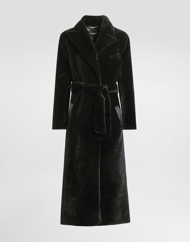 Dolce & Gabbana Double-breasted Shearling Coat