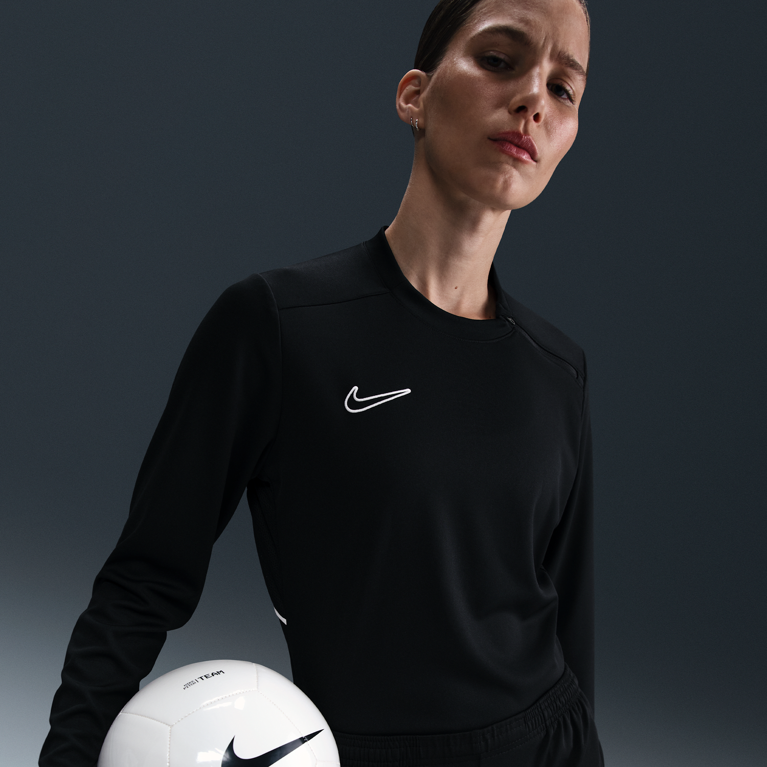 Пуловер Nike Academy Dri-FIT Long Sleeve Soccer T-Shirt Черно | HM0744-010, 1