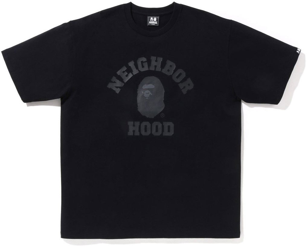 Тениска BAPE Bape x Neighborhood College Tee Black Velikost: XL Черно | 1J23-110-901-BLACK, 0