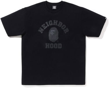 Тениска BAPE Bape x Neighborhood College Tee Black Velikost: XL Черно | 1J23-110-901-BLACK, 0