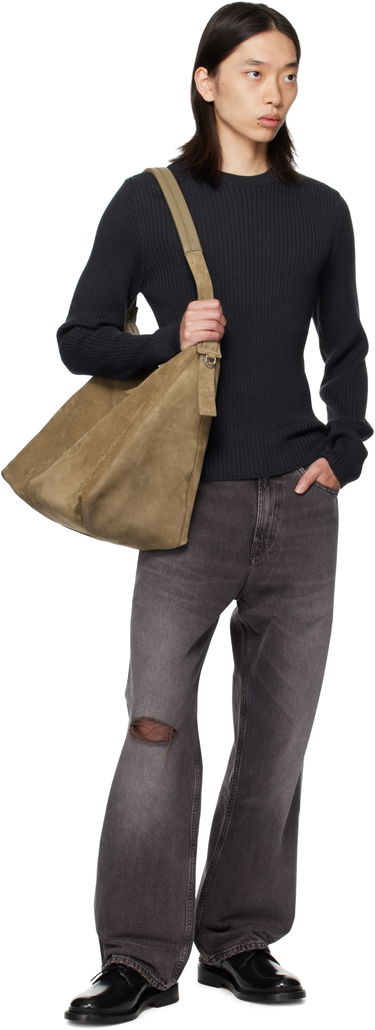 Пуловер OUR LEGACY OUR LEGACY Compact Round Neck Sweater Тъмно синьо | M4253CO, 3