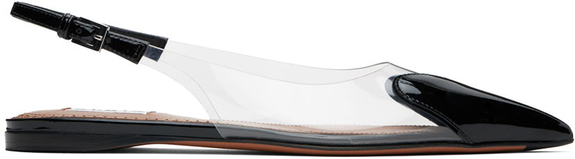Кецове и обувки Alaïa ALAÏA 'Le Cœur' Slingback Ballerina Flats Черно | AA3E047CK150