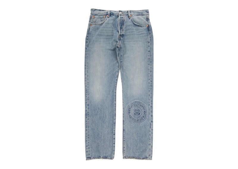 Дънки Stüssy Stussy x Levi's Embossed 501 Jeans Синьо | A52180000_INDO