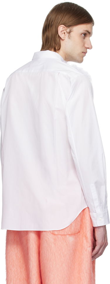 Риза Comme des Garçons Homme Plus Cotton Broad & Nylon Tulle Shirt Бяло | PO-B025-051, 2