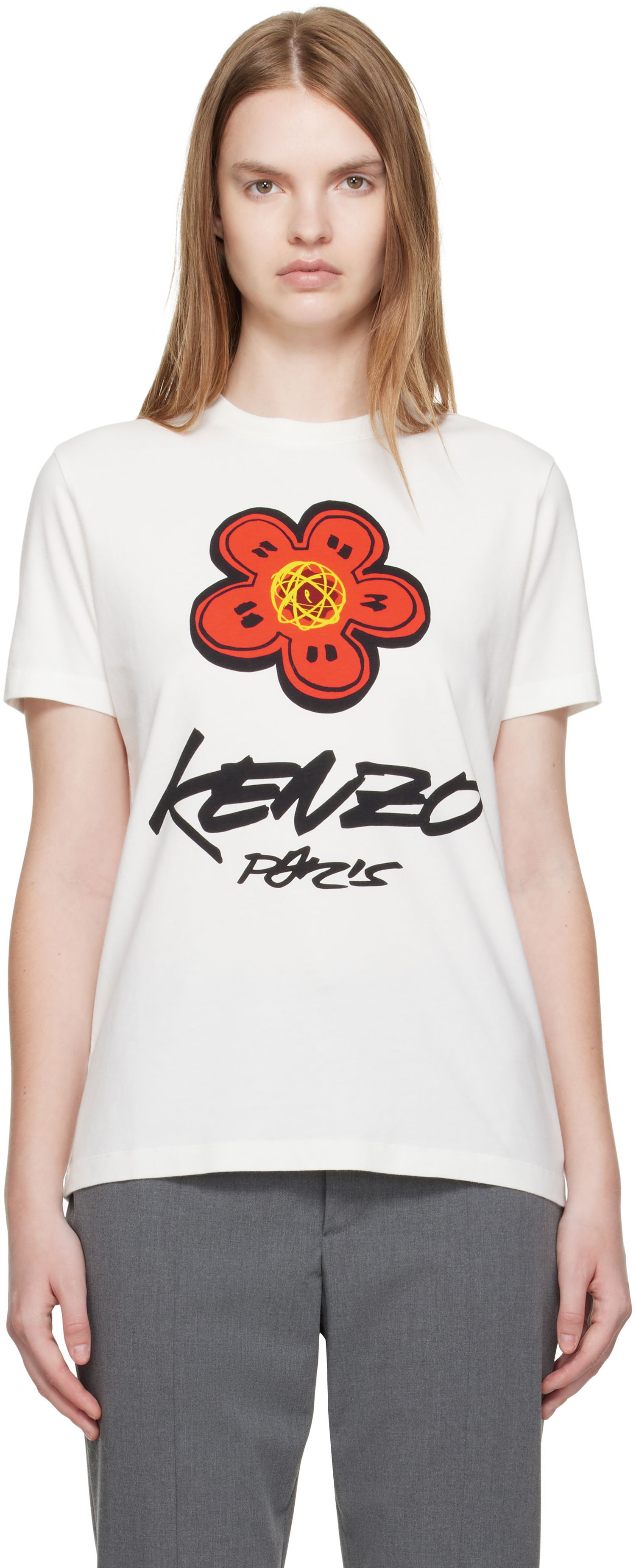 Тениска KENZO Kenzo Paris Futura 2000 Edition Loose T-Shirt Бяло | FF62TS3564SG, 0