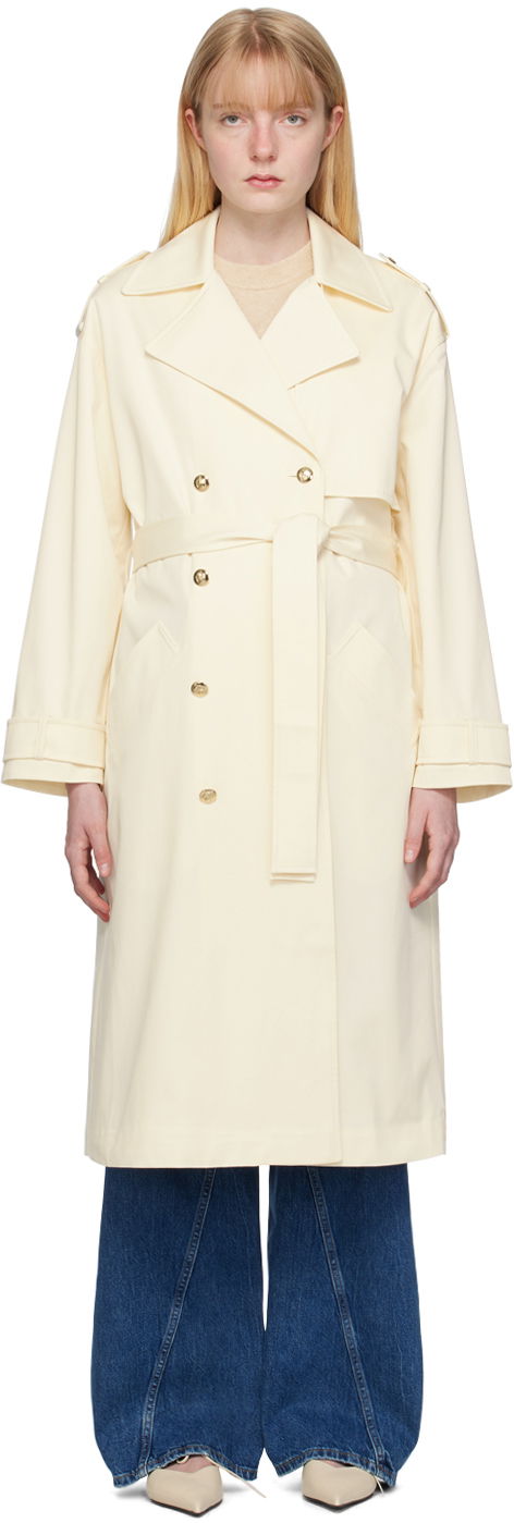 Тренчкот Anine Bing Layton Double Breasted Trench Coat Бежово | A-01-10070-120