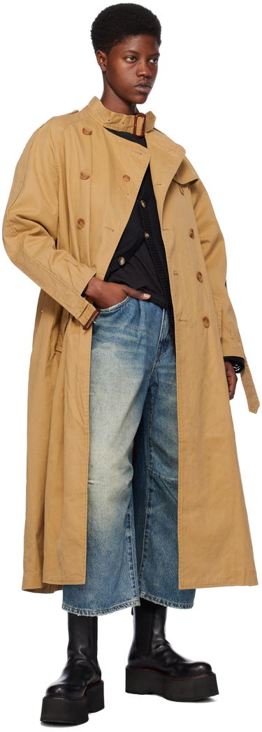 Тренчкот R13 R13 Pin-Buckle Trench Coat Бежово | R13WR240-R324B, 3