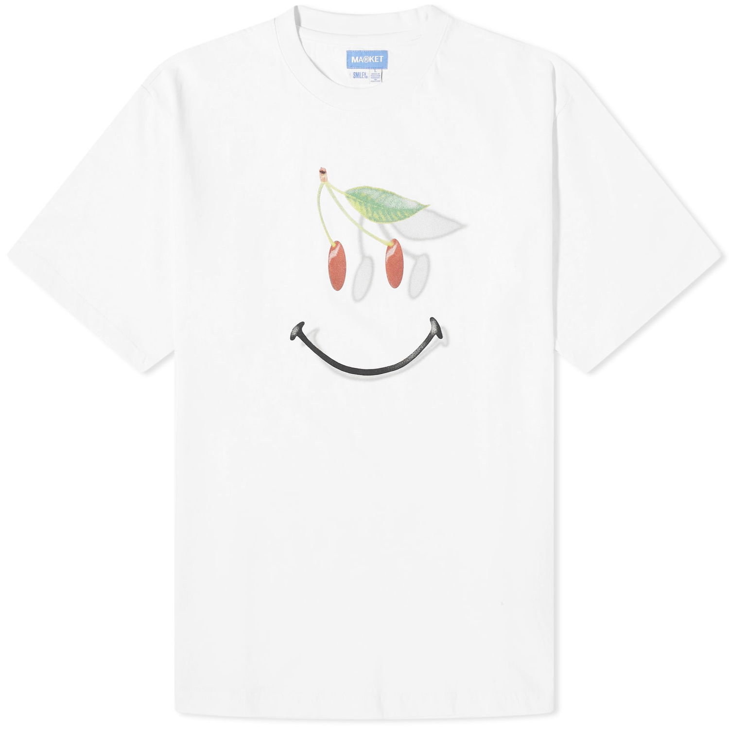 Тениска MARKET Smiley Ripe T-Shirt Бяло | 399001644-WHT, 0