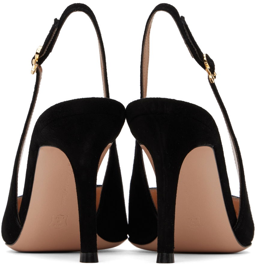 Кецове и обувки Gianvito Rossi Suede Slingback Pumps Черно | G95433-85RIC-CAM, 1
