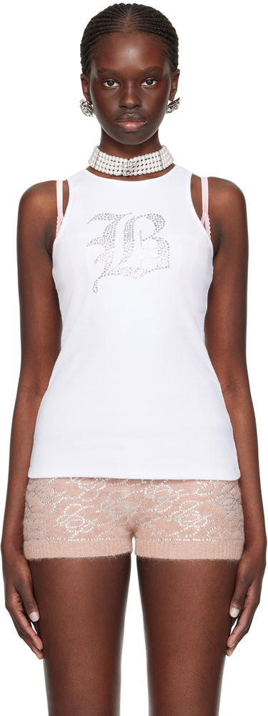 Потник Blumarine Women's Graphic Tank Top Бяло | P422T049A, 0