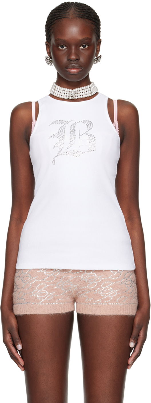 Потник Blumarine Women's Graphic Tank Top Бяло | P422T049A