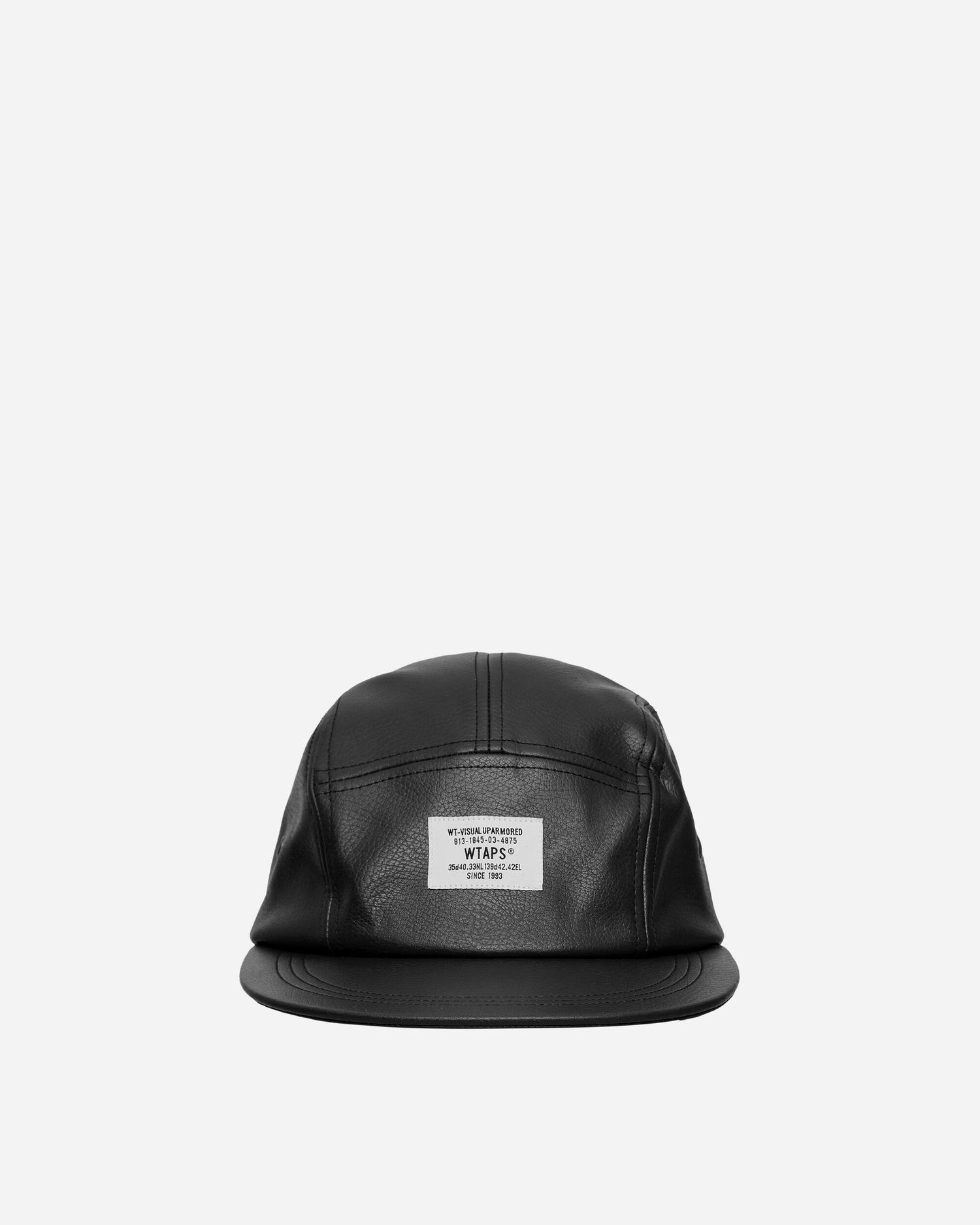 Шапка с козирка WTAPS T-5 04 Leather 5-Panel Cap Черно | 242HCDT-HT15 001, 1