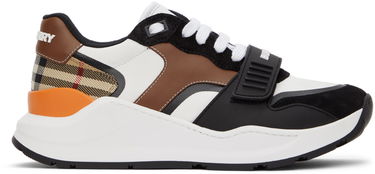 Кецове и обувки Burberry Vintage Check Ramsey Low Sneakers 'White & Black' Многоцветен | 8039112, 0