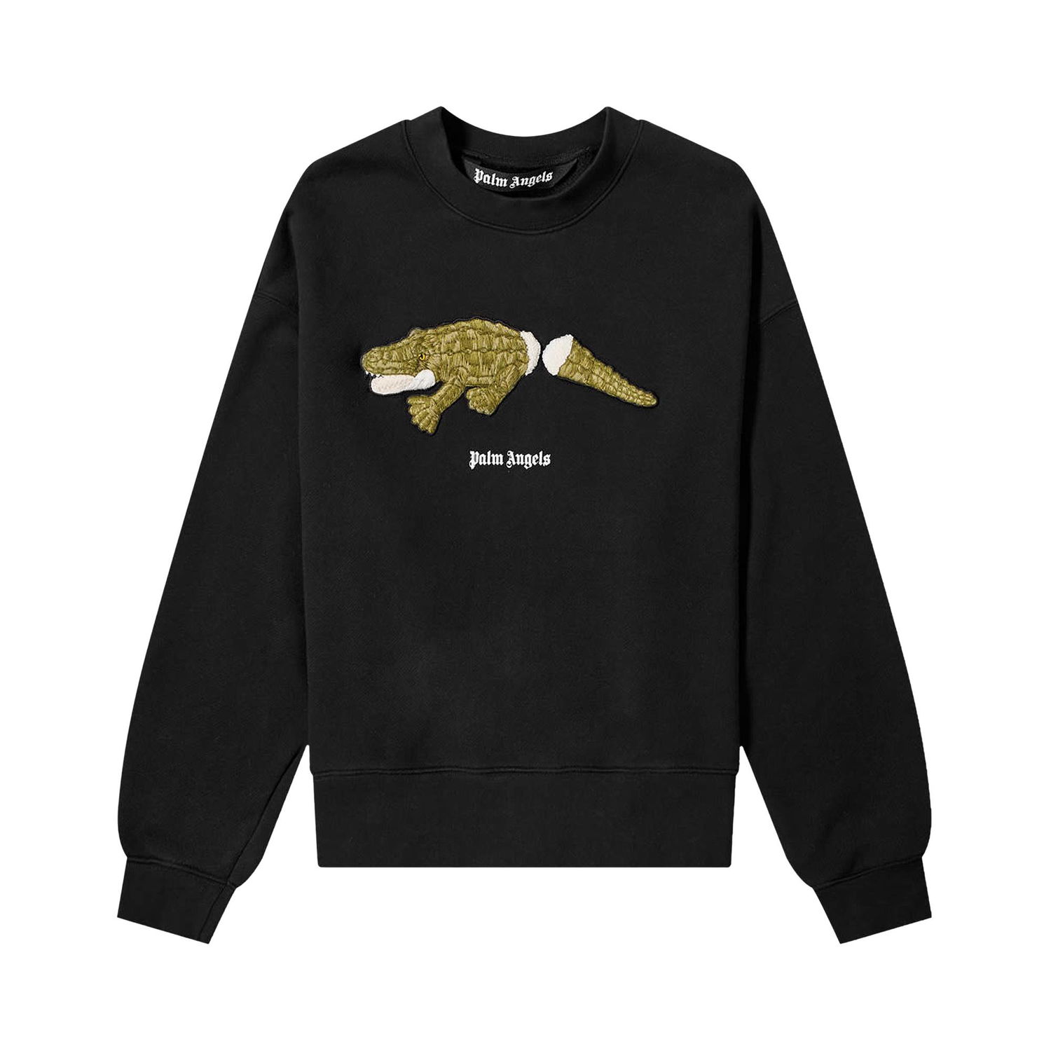 Пуловер Palm Angels Croco Crewneck Черно | PMBA026R21FLE0021055, 1