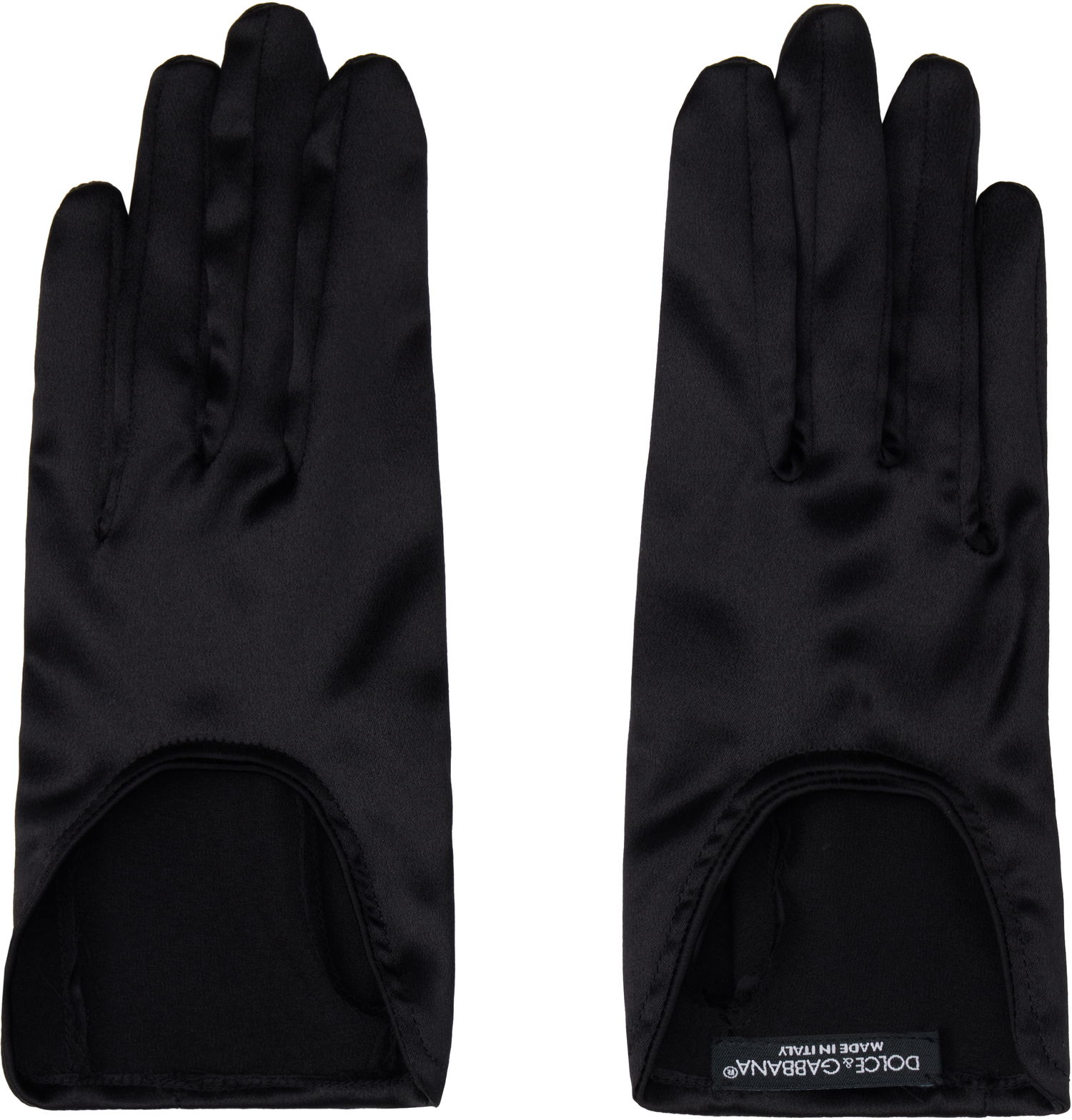 Ръкавици Dolce & Gabbana Short Silk Satin Gloves Черно | FG125A FURAG, 0