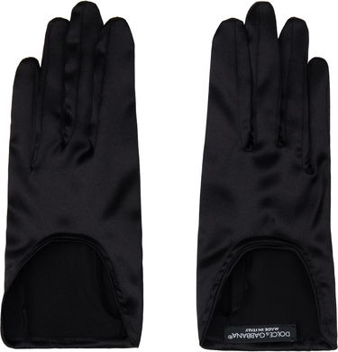 Ръкавици Dolce & Gabbana Short Silk Satin Gloves Черно | FG125A FURAG, 0
