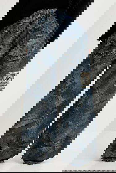 Дънки AAPE by A Bathing Ape AAPE Main Woven Camo Jeans Синьо | AAPPTMB681XAO, 2