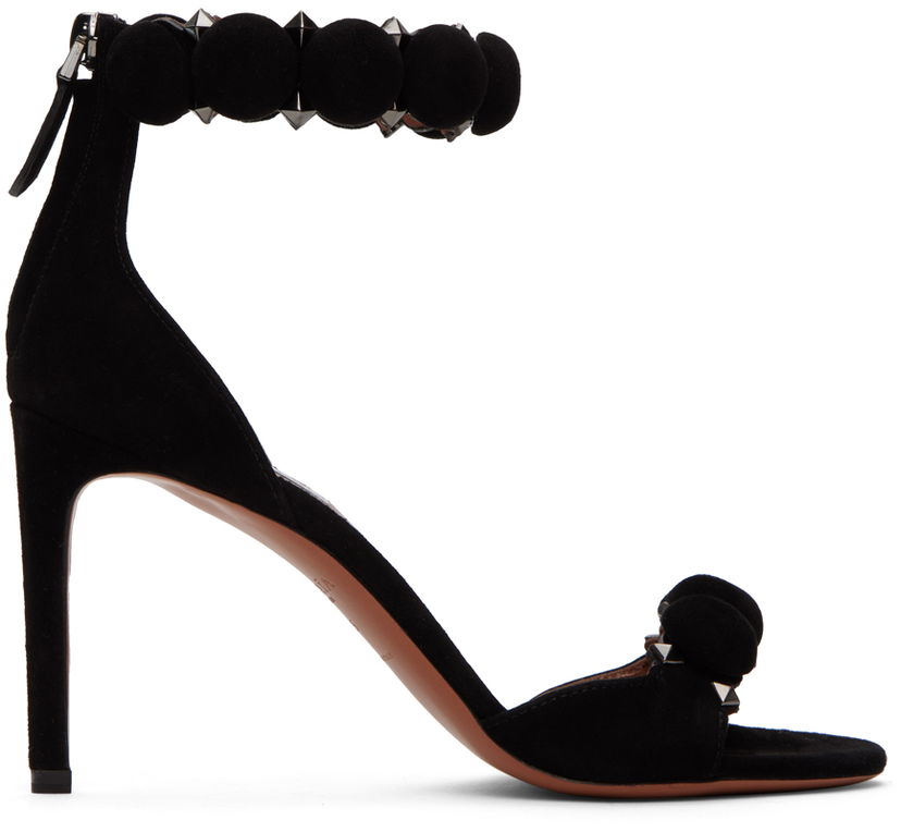 Кецове и обувки Alaïa ALAÏA Bombe Suede Heeled Sandals Черно | AA3S770C0C16