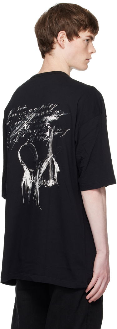 Тениска Ann Demeulemeester Ann Demeulemeester Dieter Sketchbook Graphic T-Shirt Черно | B0012878-FA206-099, 2