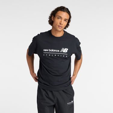 Тениска New Balance Athletics T-Shirt Черно | NBMT53525BK, 0