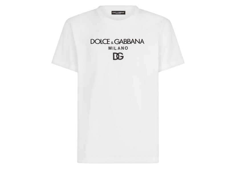 Тениска Dolce & Gabbana Cotton DG Embroidery and Patch T-shirt White Бяло | G8NC5ZG7B9XW0800