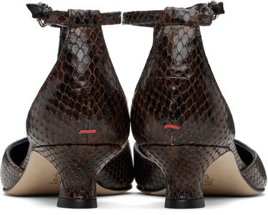 Грижа за обувките Aeyde Aeyde Liz T-Bar Kitten Heels Кафяво | A11-PU0596006003-225, 1