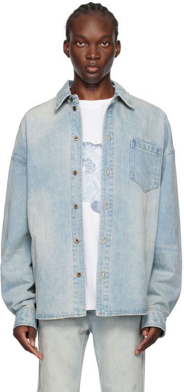 Риза We11done Washed Denim Shirt Синьо | WD-DB2-24-354-U-SK, 0