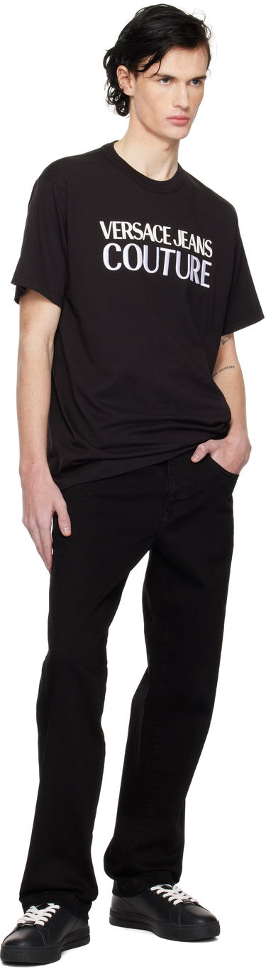 Тениска Versace Embroidered Logo T-Shirt Черно | E77GAHL03_ECJ01L, 3