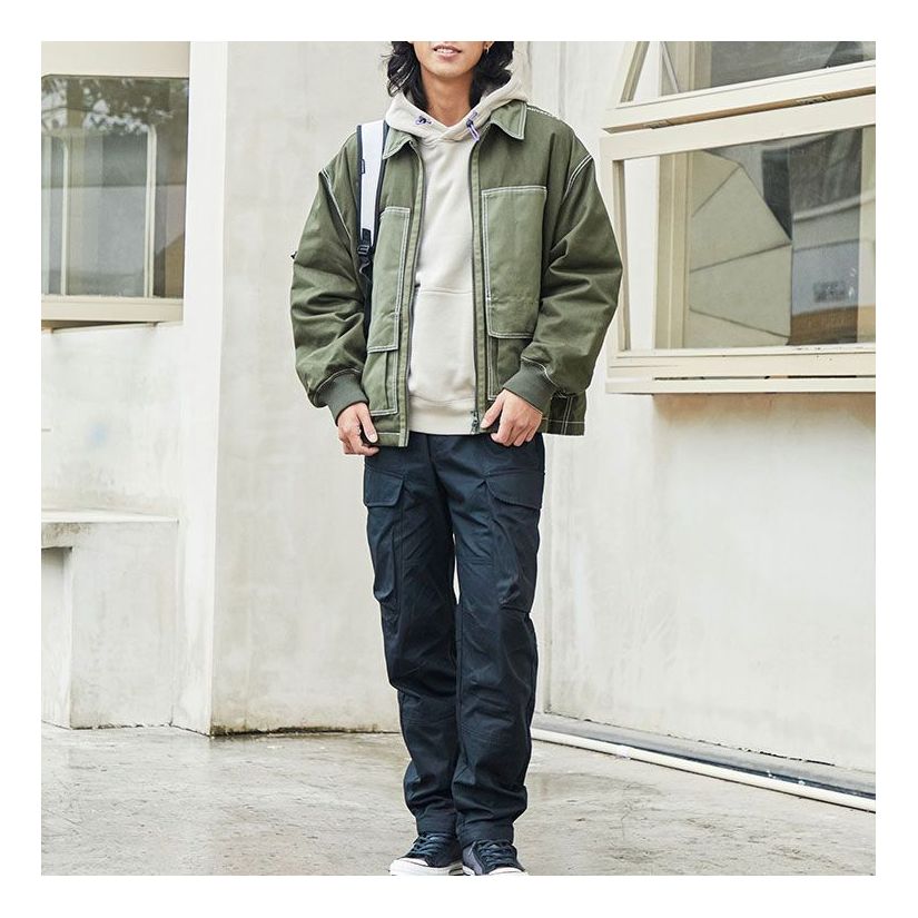 Яке Converse Colorblock Pocket Canvas Cargo Jacket Зелено | 10022907-A01, 0